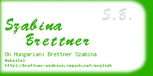 szabina brettner business card